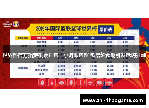 世界杯官方指定机票开售一小时即售罄 热度超预期引发抢购狂潮